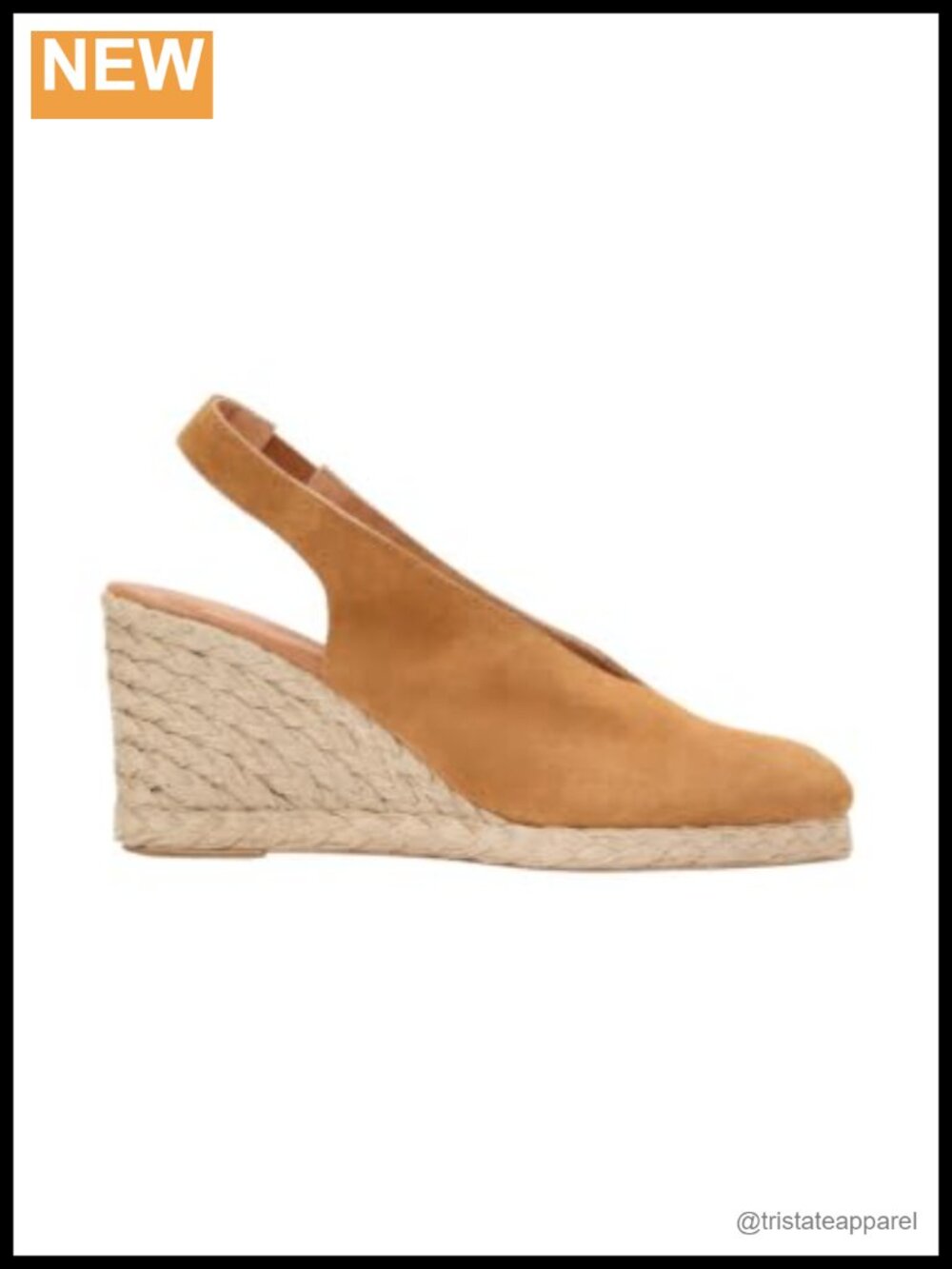 Wedge Slingback Sandals Suede Leather Cushioned Insole Casual